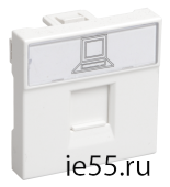 РКИ-20-00-П Розетка информационная RJ-45 UTP кат.5e (на 2 модуля) ПРАЙМЕР белая IEK