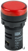Лампа AD22DS(LED)матрица d22мм красный 12В AC/DC  ИЭК