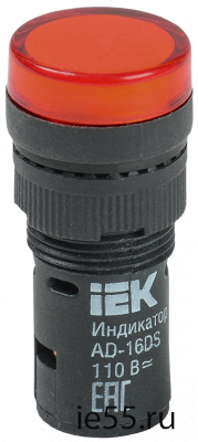 Лампа AD16DS(LED)матрица d16мм красный 110В AC/DC  ИЭК