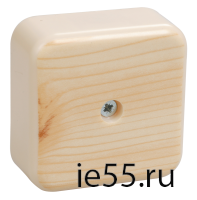 Коробка КМ41206-04 распаячная для о/п 50х50х20 мм сосна (4 клеммы 3мм2)