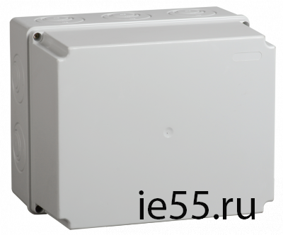 Коробка КМ41274 распаячная для о/п 240х195х165 мм IP55 (RAL7035, кабельные вводы 5 шт)