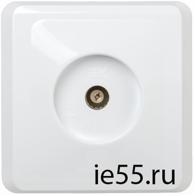 РТВ10-ВБ Розетка 1-ая телевиз. TV ВЕГА белый IEK