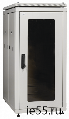 ITK Шкаф сетевой 19" LINEA N 38U 600х1000 мм стеклянная передняя дверь серый