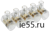Зажим винтовой  концевой изолированный КЗВИ 10 мм2 (5x1) IEK