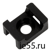Площадка ПМ 22х16х4мм под винт черная (100шт) IEK
