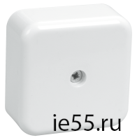 Коробка КМ41206-01 распаячная для о/п 50х50х20 мм белая (4 клеммы 3мм2)