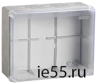Коробка КМ41330 распаячная для о/п 100х100х50 мм IP55 (RAL7035, гермовводы PG9 5 шт)