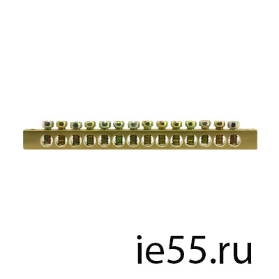 Шина  нулевая XQ-0812  8*12  14 ways (крепление по краям) ЭНЕРГИЯ
