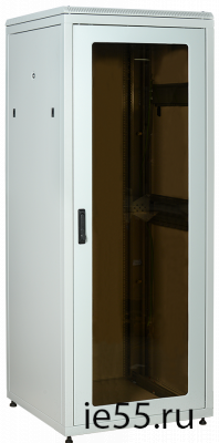 ITK LINEA N 28U 800х800мм стекл. пер. дв. задн. металл. сер.