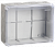Коробка КМ41276 распаячная для о/п 240х195х90 мм IP55 (RAL7035, прозр. кр., кабельные вводы 5 шт)