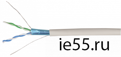 ITK Витая пара F/UTP кат.5E 2х2х24AWG LSZH серый (500м)