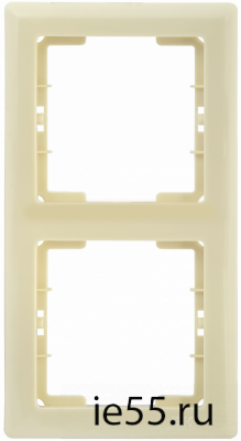 РВ-2-БК Рамка 2 мест. верт. BOLERO кремовый IEK