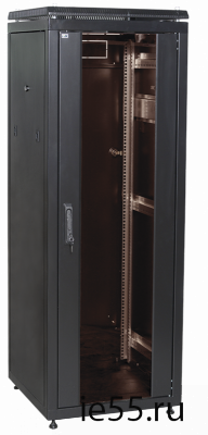 ITK Шкаф сетевой 19" LINEA N 38U 600х800 мм стеклянная передняя дверь, задняя металлическая черный