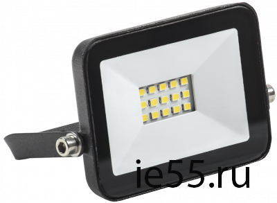 Прожектор СДО 06-10 светодиодный черный IP65 6500 K IEK