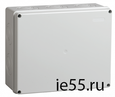 Коробка КМ41272 распаячная для о/п 240х195х90 мм IP55 (RAL7035, кабельные вводы 5 шт)