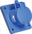 Розетка встраиваемая ССИ-413 16А-6ч/200-250В 2Р+PЕ IP44 MAGNUM ИЭК